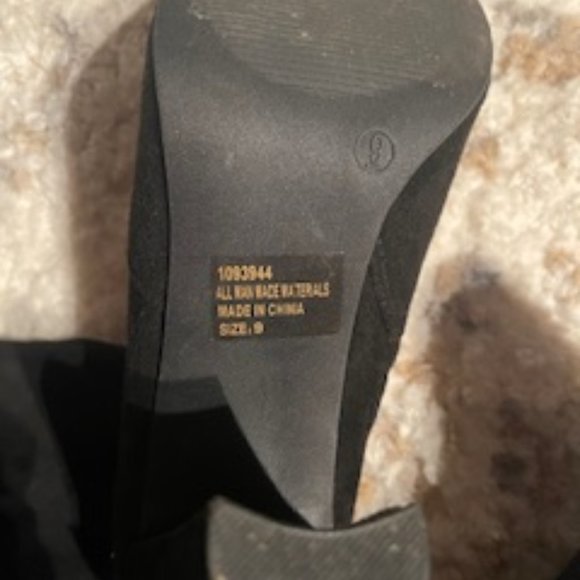 black suede high heel boots over the knee - Picture 5 of 9